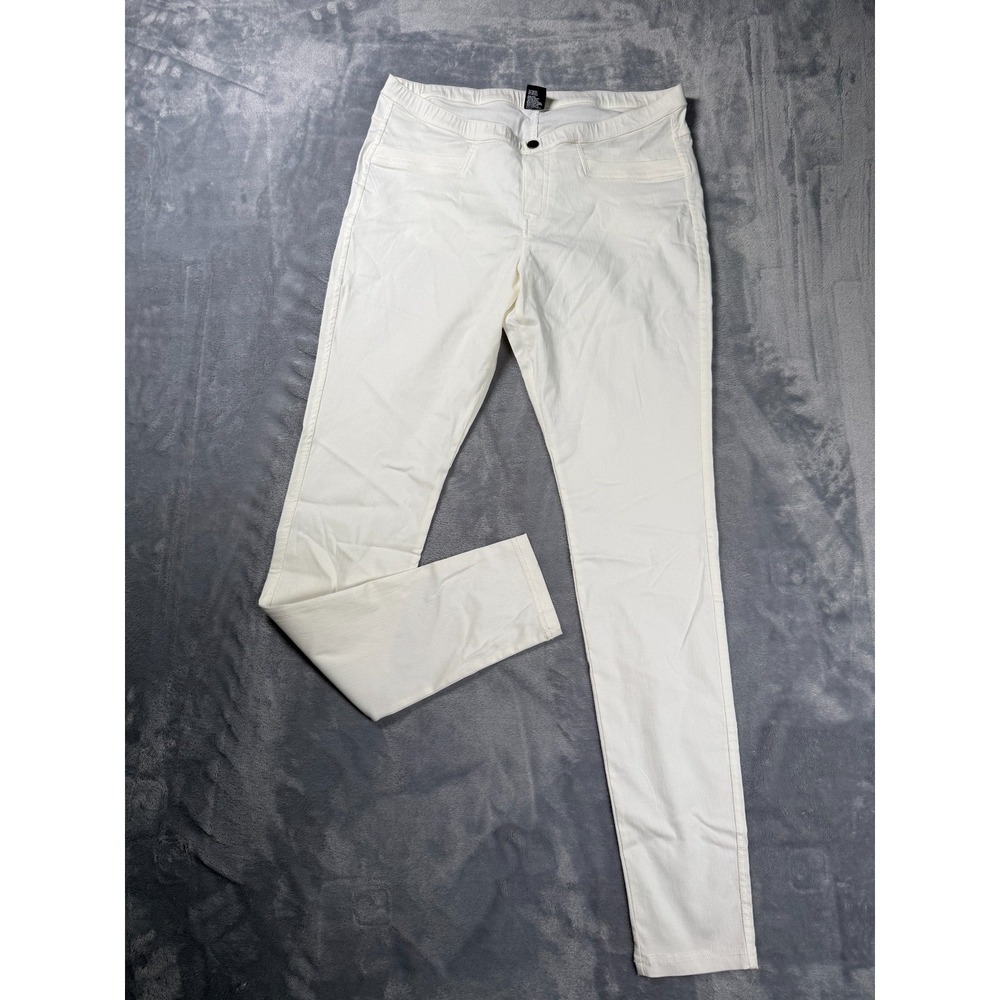 Hue Skinny Jeans Women Large White Low Rise Stretch Slim Fit Comfortable Classic